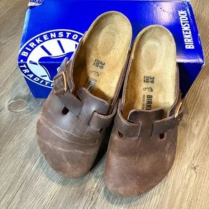 Birkenstock Boston Habana slip on mules Women's size 39, lightly used